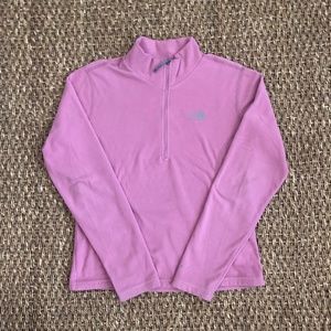 The North Face Girls Large Pink Quarter Zip Fleece